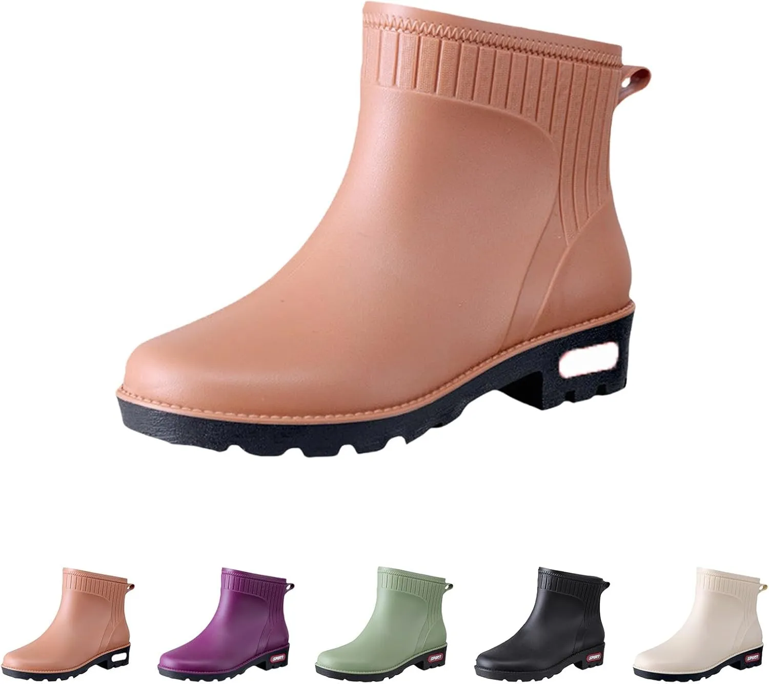 Rain Boots for Women Waterproof Fashion Garden Shoes Non Slip Mid Calf Rainboots Ladies Outdoor Workout Rain Shoes