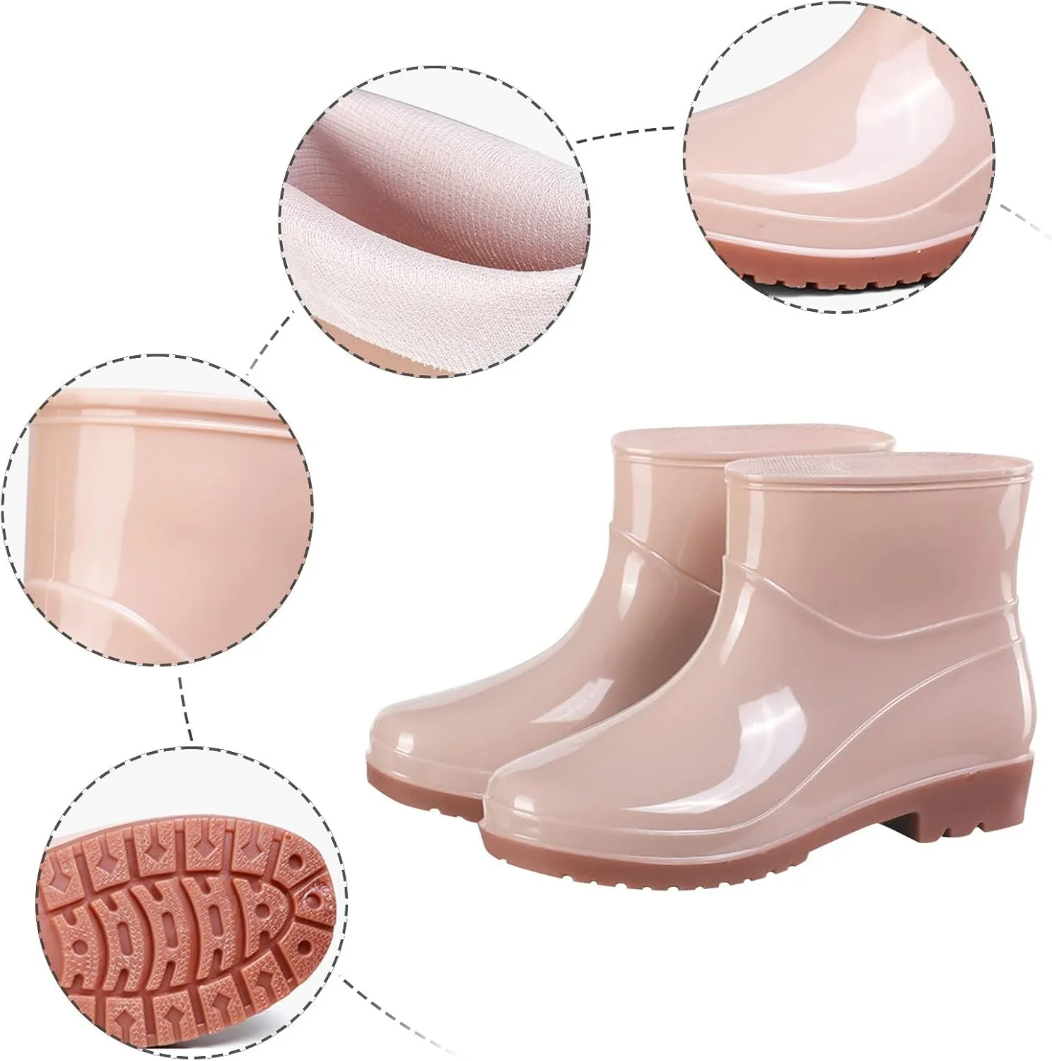Rain Boots Women Women's Short Rain Boots Waterproof Garden Shoes Outdoor Work Boot for Hunting Gardening Farming