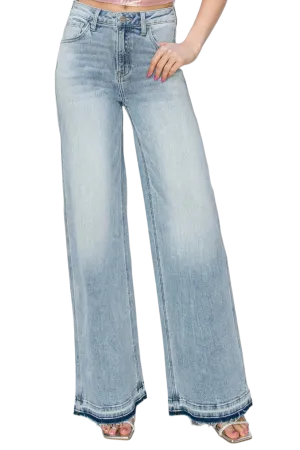 Risen Full Size High Rise Wide Leg Jeans