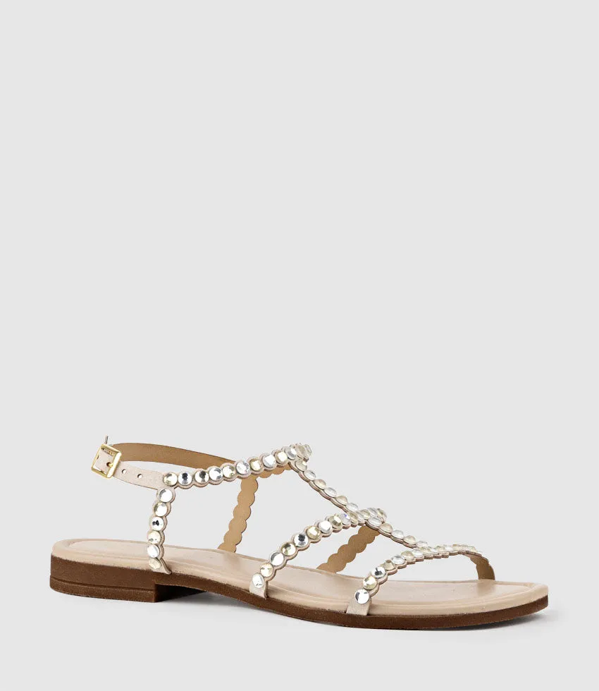 SELAN Crystal Sandal in Offwhite