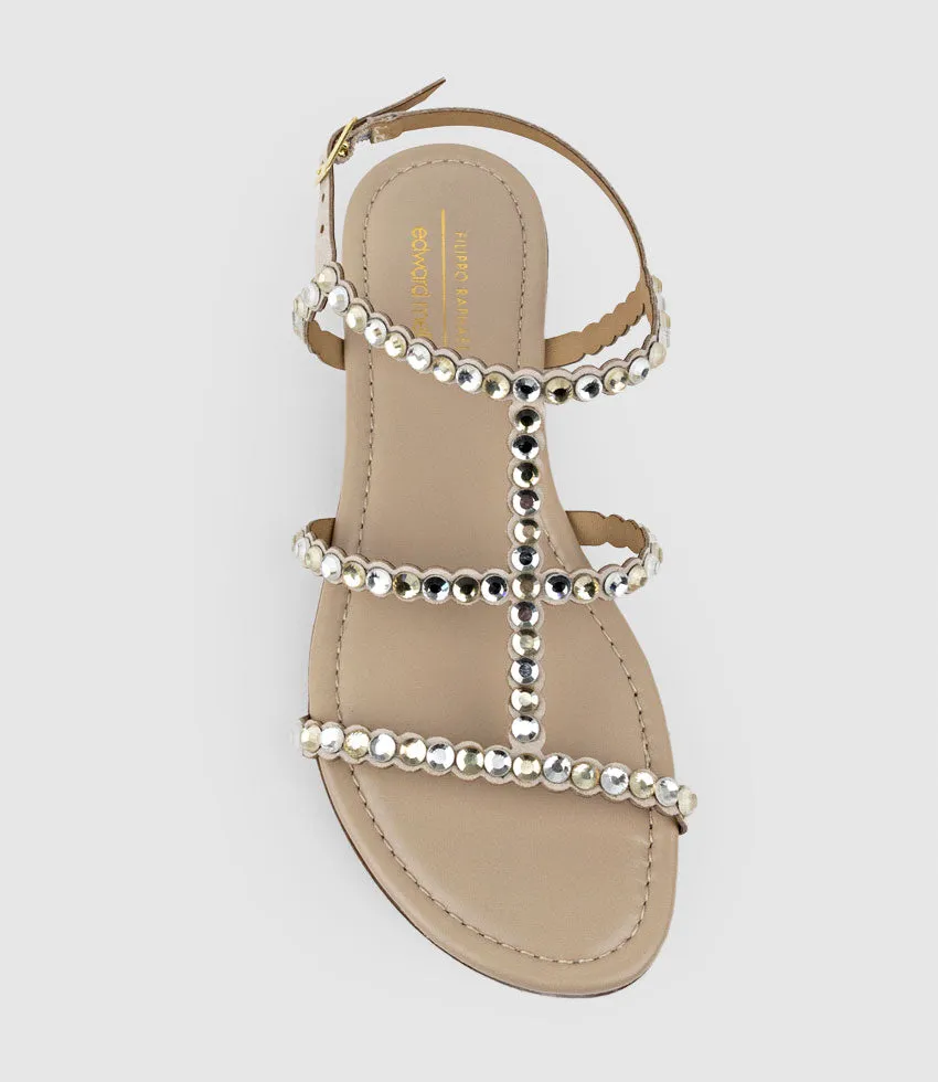 SELAN Crystal Sandal in Offwhite