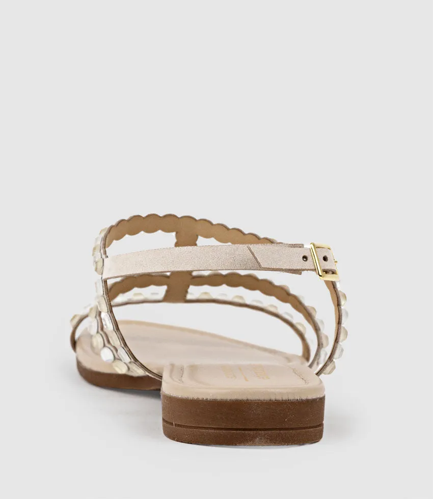 SELAN Crystal Sandal in Offwhite