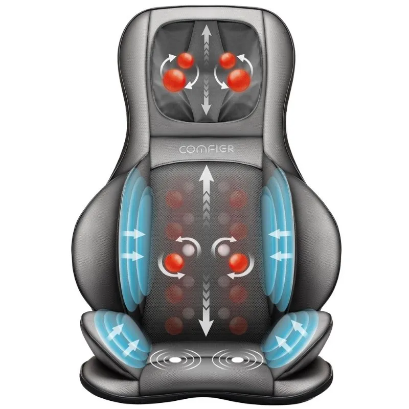 Shiatsu Neck And Back Massager APP Control 2D 3D Kneading Full Back Massager with Heat And Compression Massage Chair Pad for Shoulder Neck Back