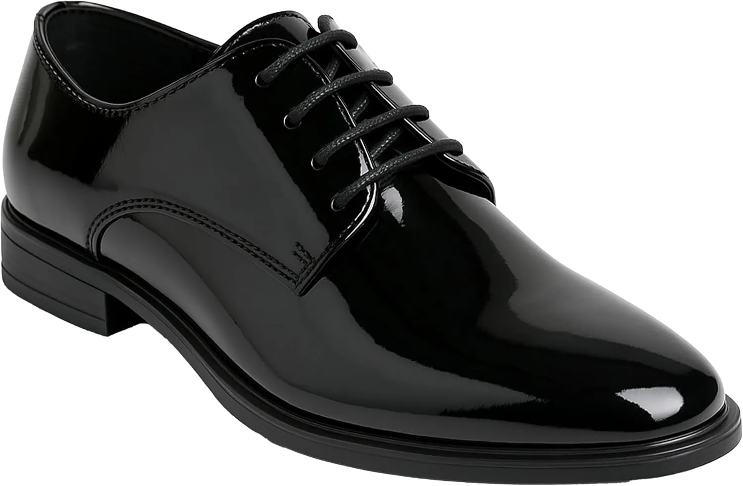 SIRRI Boys Derby Patent Formal Dress Shoes Lace Up Wedding Prom Footwear