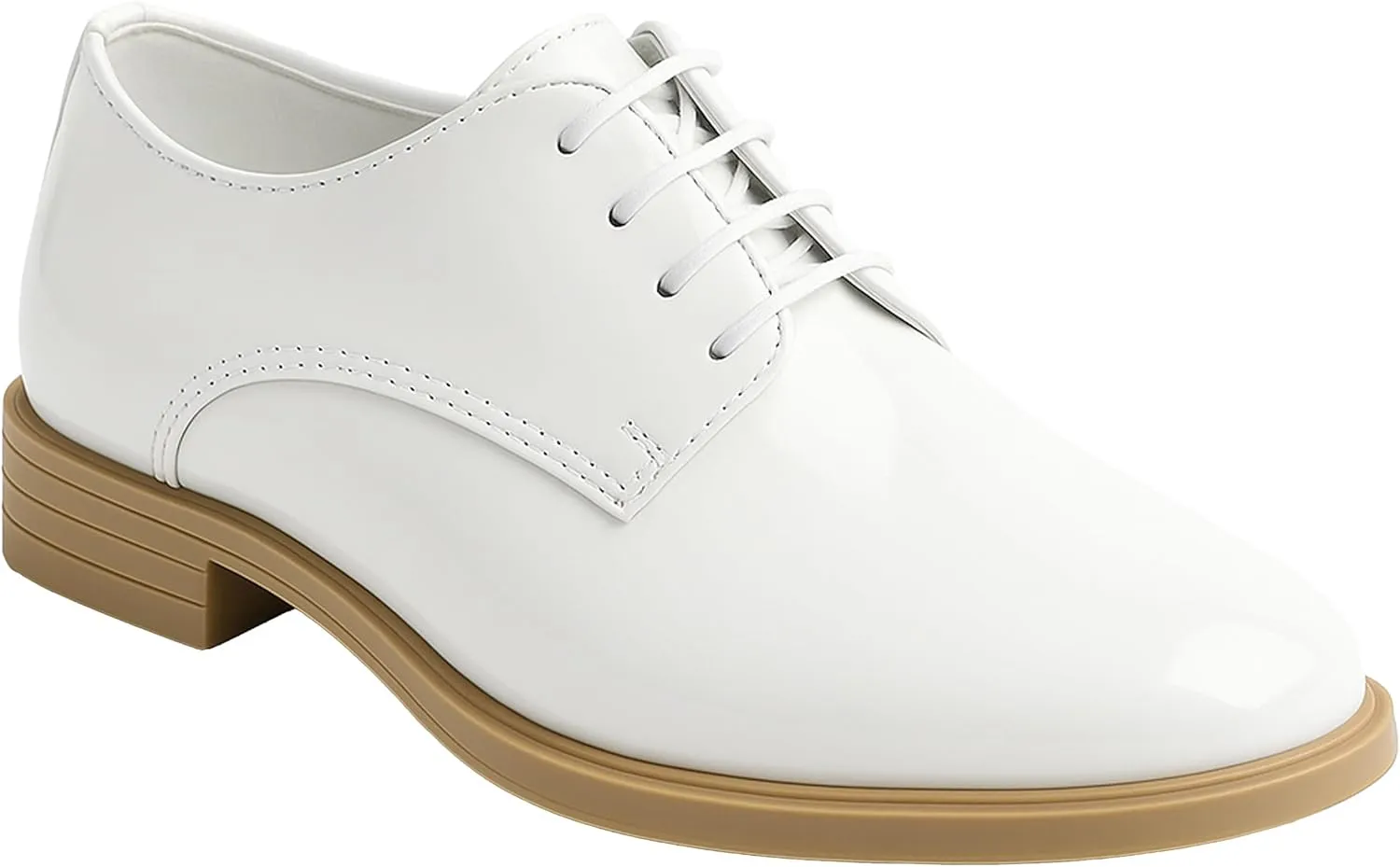 SIRRI Boys Derby Patent Formal Dress Shoes Lace Up Wedding Prom Footwear