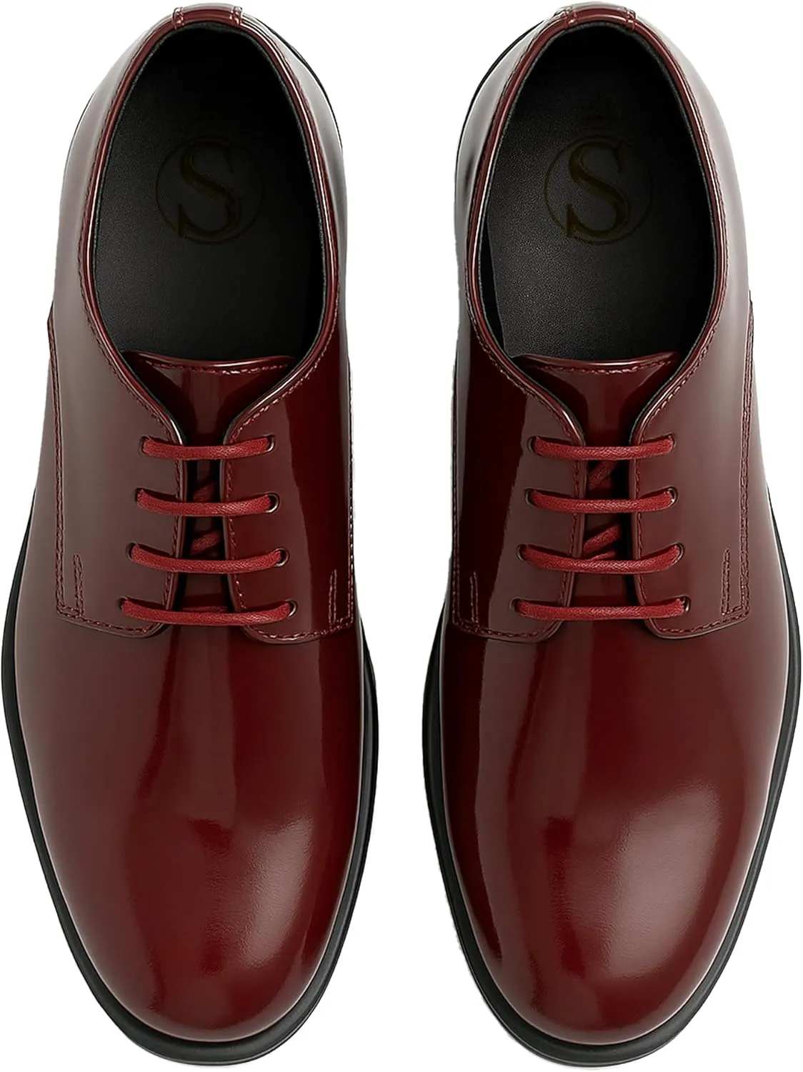 SIRRI Boys Derby Patent Formal Dress Shoes Lace Up Wedding Prom Footwear