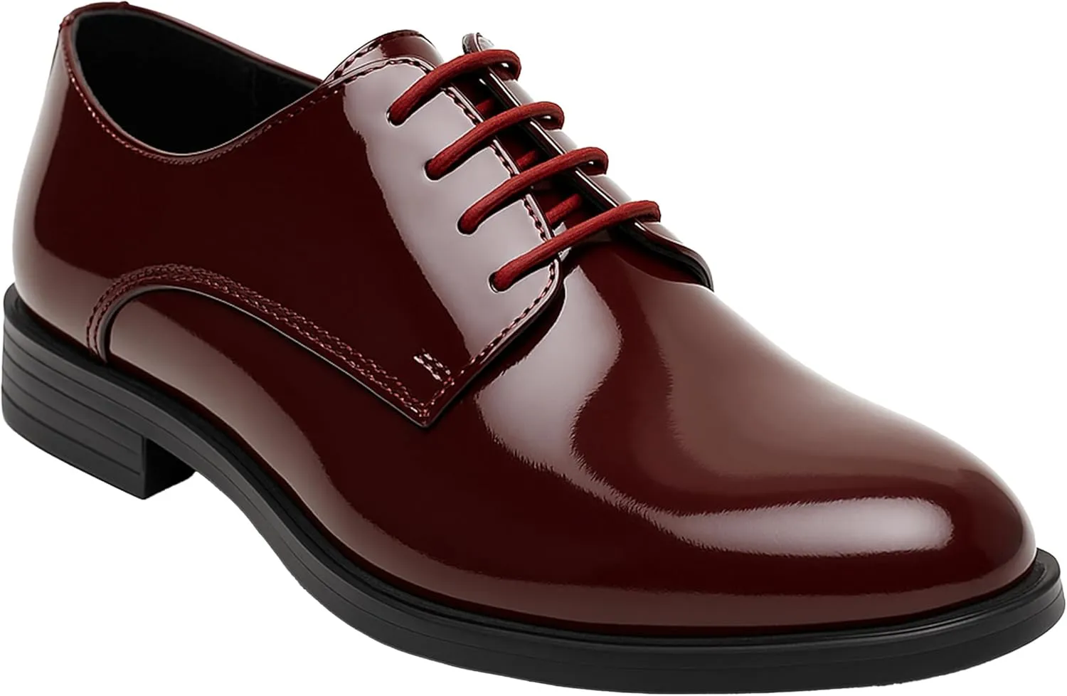 SIRRI Boys Derby Patent Formal Dress Shoes Lace Up Wedding Prom Footwear