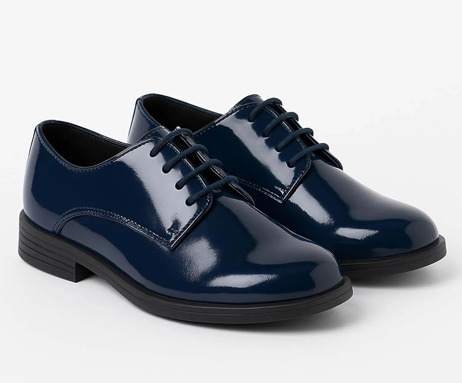 SIRRI Boys Derby Patent Formal Dress Shoes Lace Up Wedding Prom Footwear