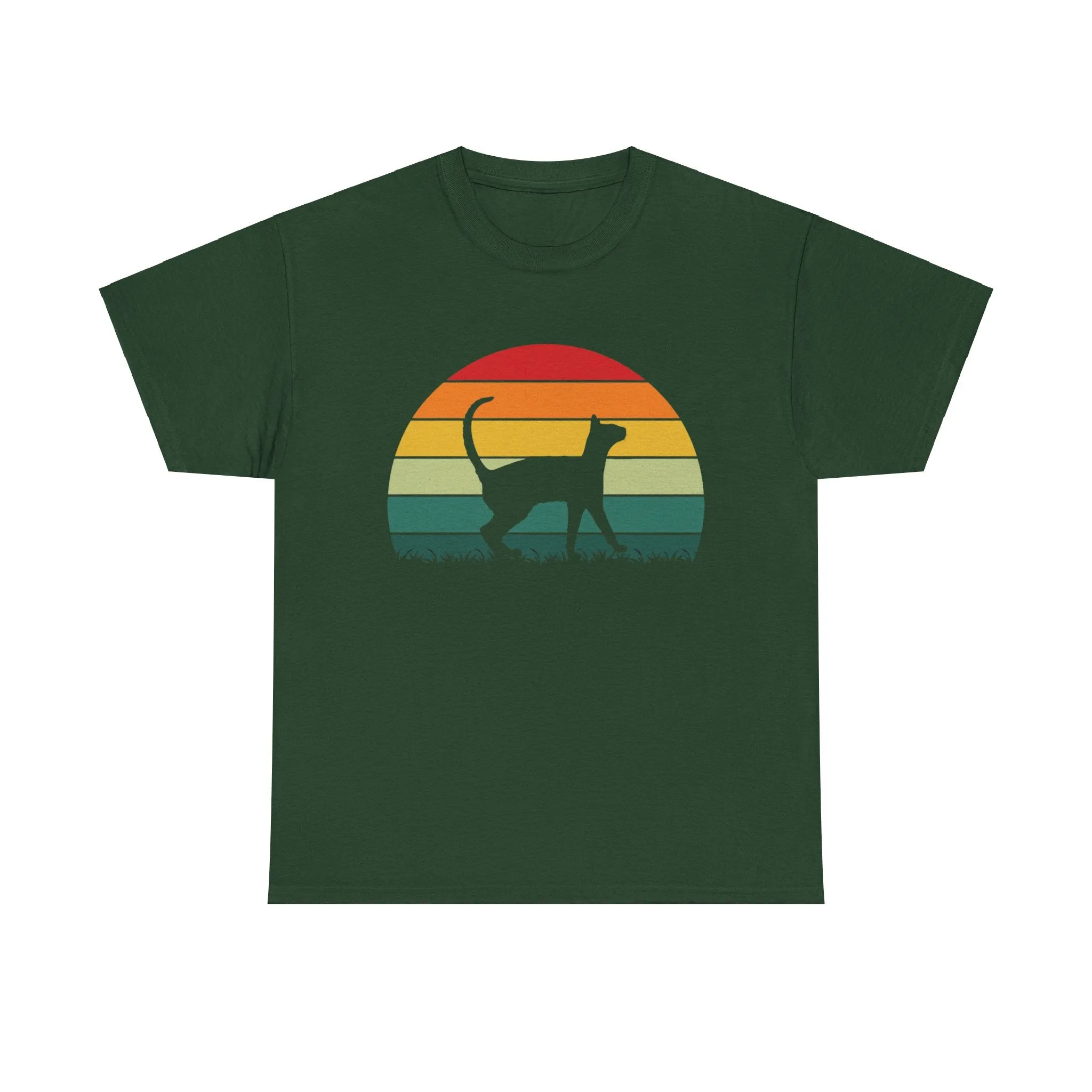 Sunset Cat Cotton Tee