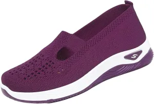 Thatrich Orthopedic Shoes for Women Breathable Soft Slip On Sneakers Comfort Mesh Up Stretch Sneaker Diabetic Walking Shoes