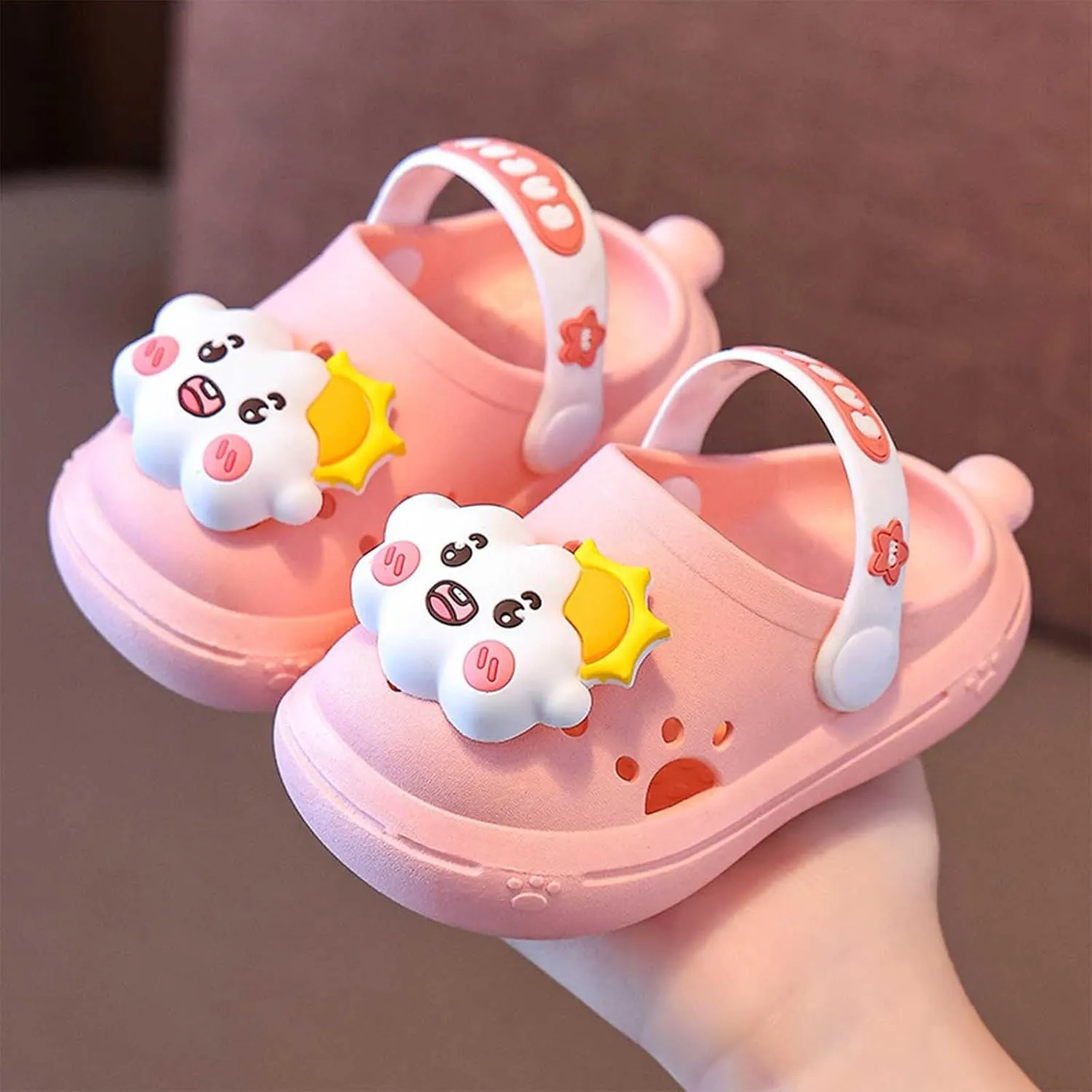 Unisex Slides for Indoor and Outdoor Cartoon Cute Little Girl Childrens Indoor And Outdoor Breathable Non Slip Beach Sandals