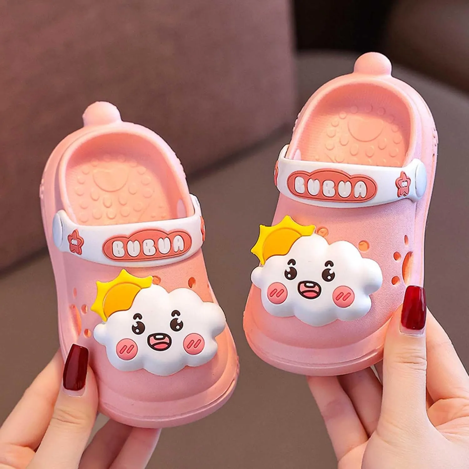 Unisex Slides for Indoor and Outdoor Cartoon Cute Little Girl Childrens Indoor And Outdoor Breathable Non Slip Beach Sandals