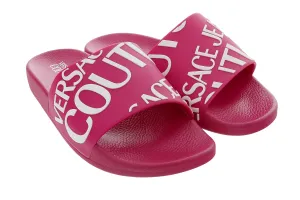 Versace Jeans Couture Fuchsia Signature Pool Slide - EU Size 37