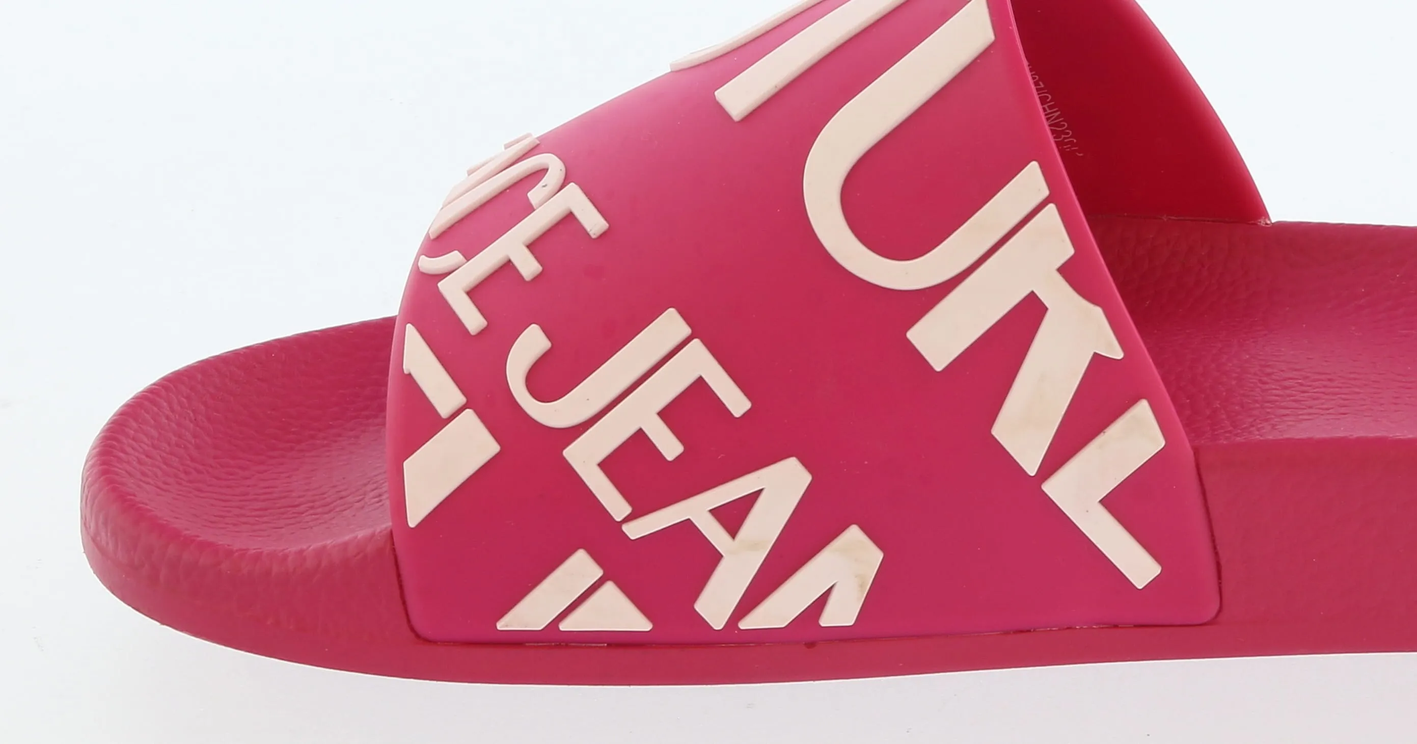 Versace Jeans Couture Fuchsia Signature Pool Slide - EU Size 37