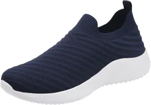 Walking Shoes Women Slip on Athletic Walking Shoes Casual Breathable Mesh Comfort Lightweight Sock Shoe Non Slip Running Tennis Sneakers
