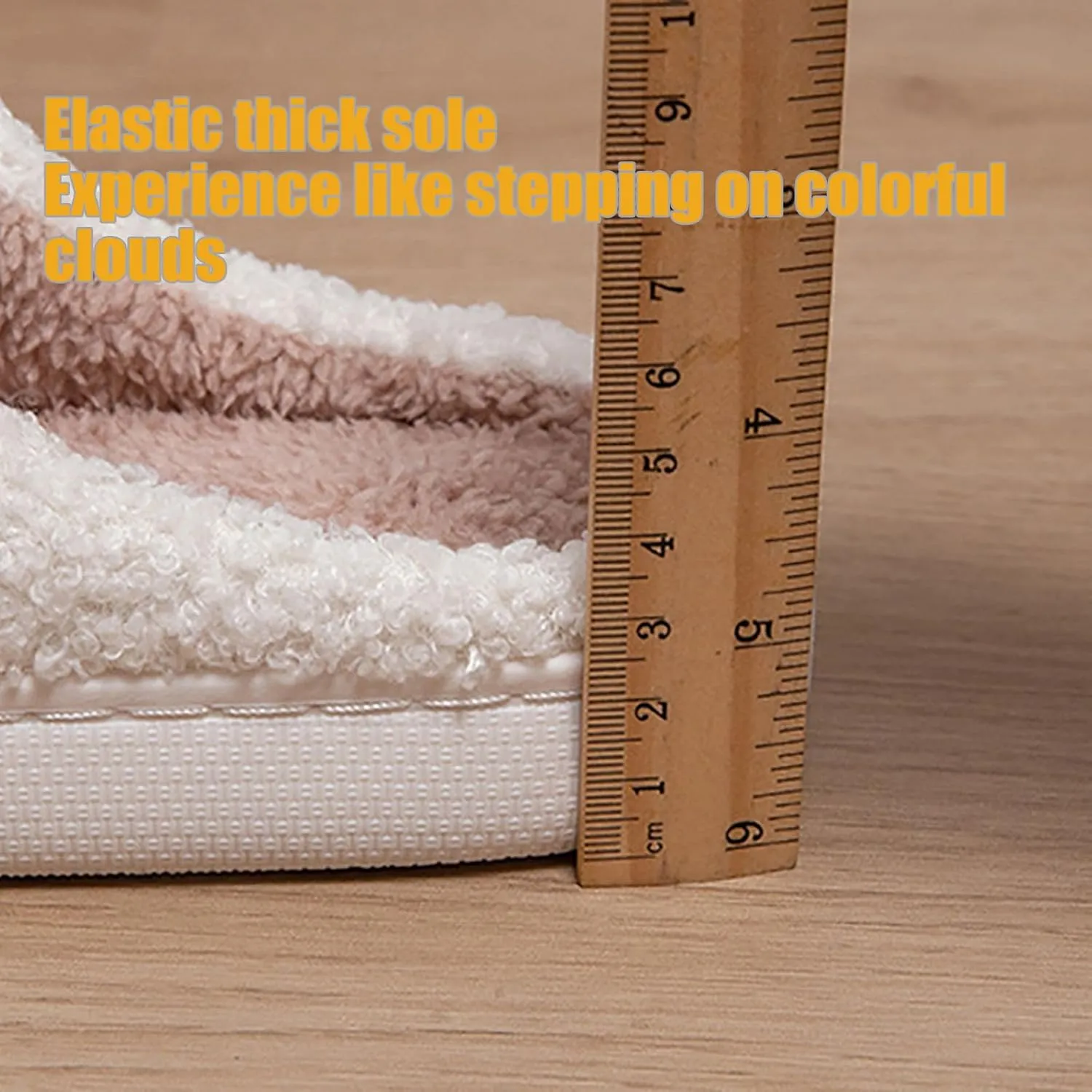 Women's and men's fluffy plush slippers, home slippers, cute warm shoes, indoor and outdoor girls' slippers, memory sponge, retro couple shoes