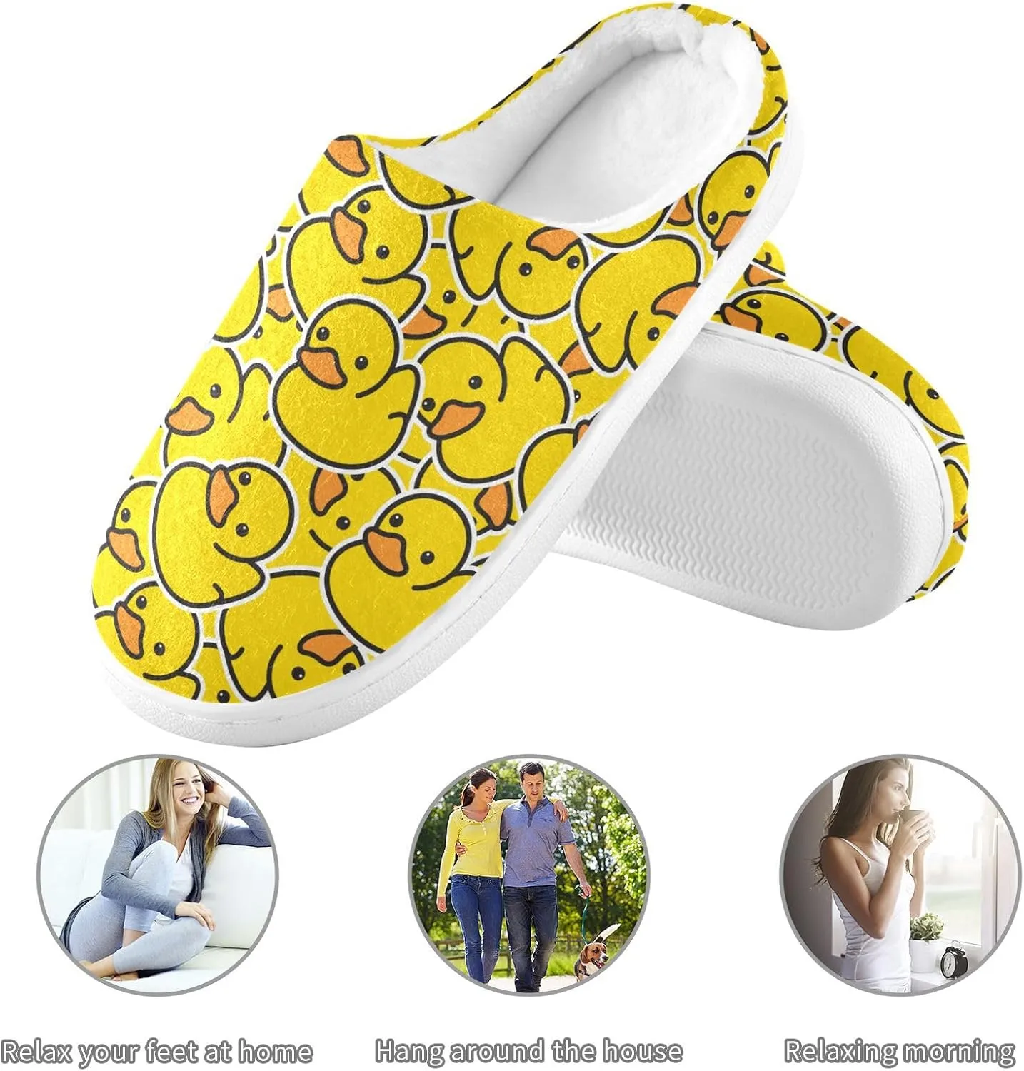 Women's and Men's Fuzzy House Slippers Cozy Memory Foam Slippers Warm Nonslip Slippers