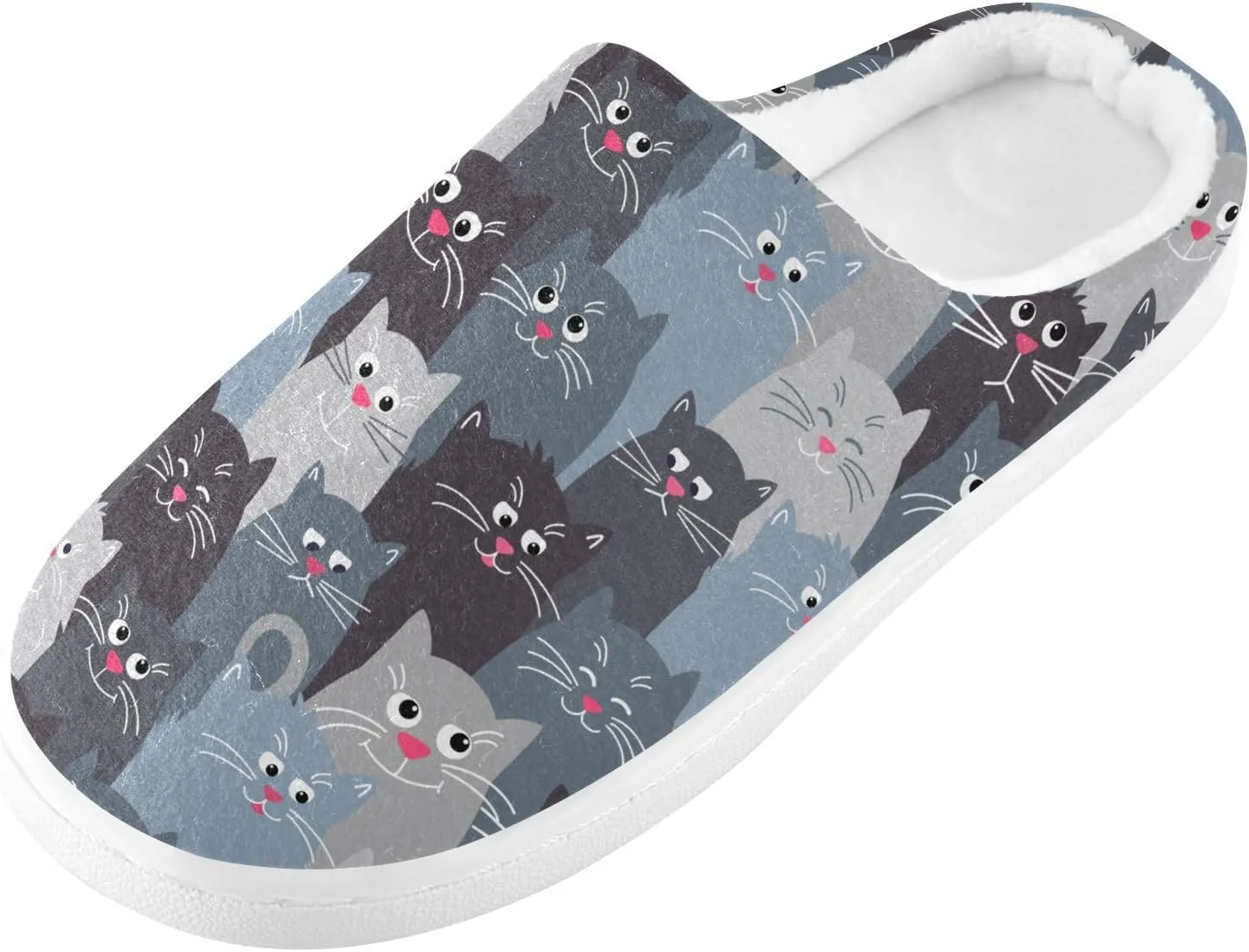 Women's and Men's Fuzzy House Slippers Cozy Memory Foam Slippers Warm Nonslip Slippers