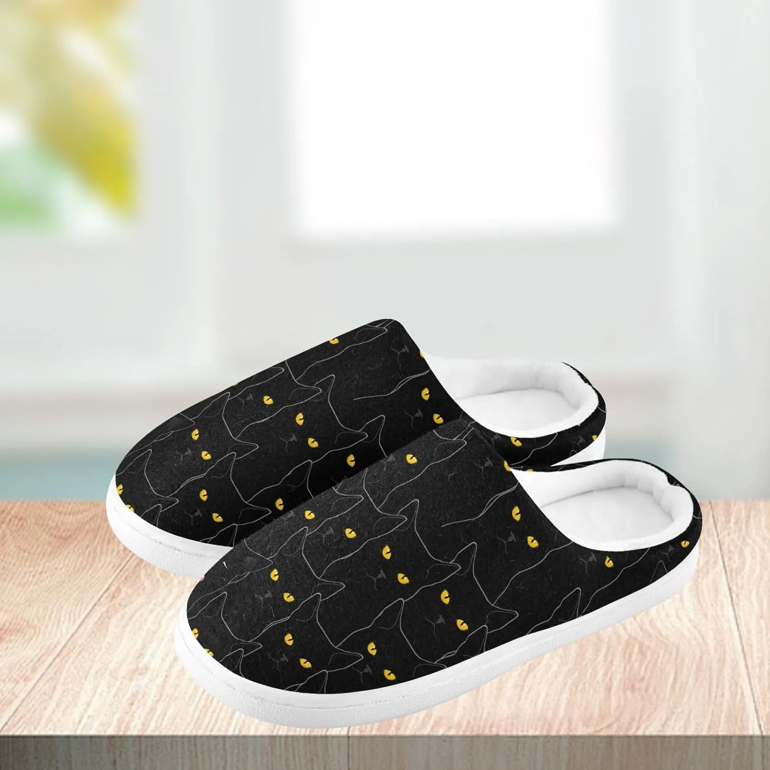 Women's and Men's Fuzzy House Slippers Cozy Memory Foam Slippers Warm Nonslip Slippers