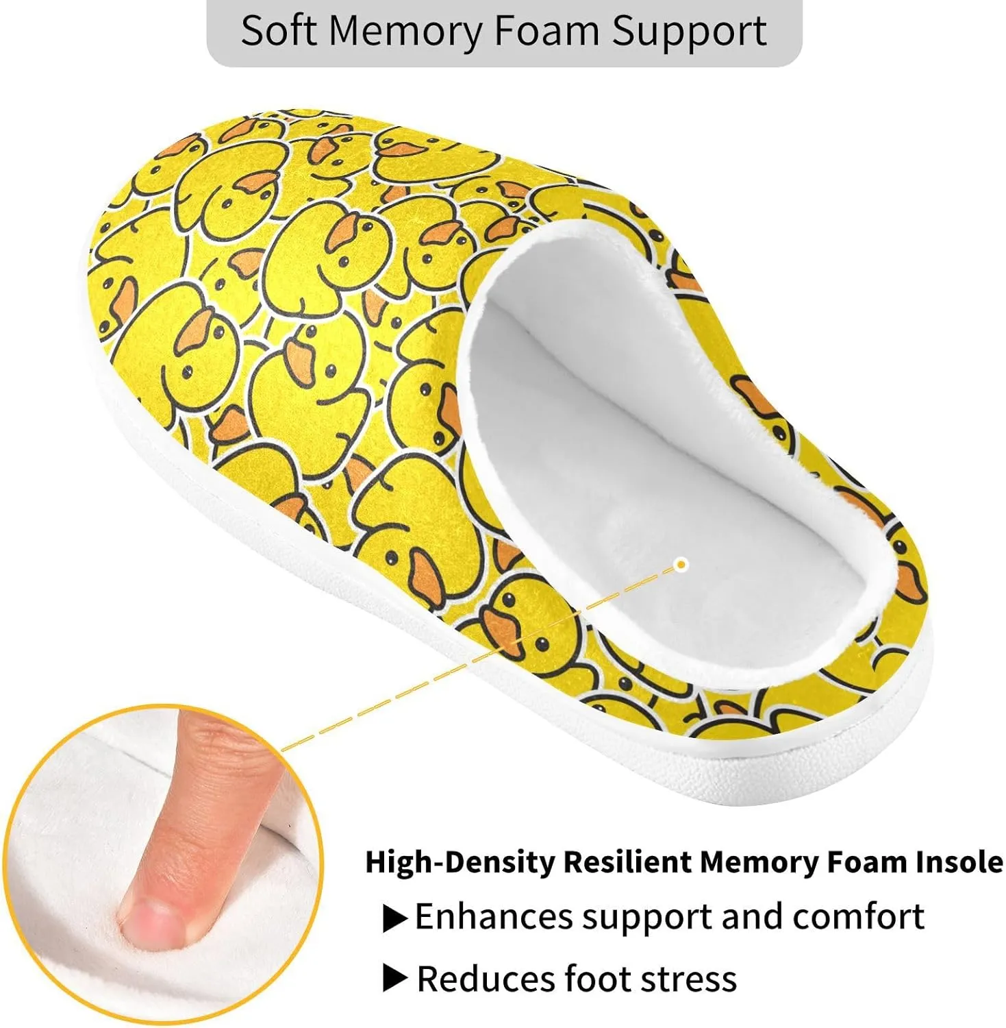 Women's and Men's Fuzzy House Slippers Cozy Memory Foam Slippers Warm Nonslip Slippers