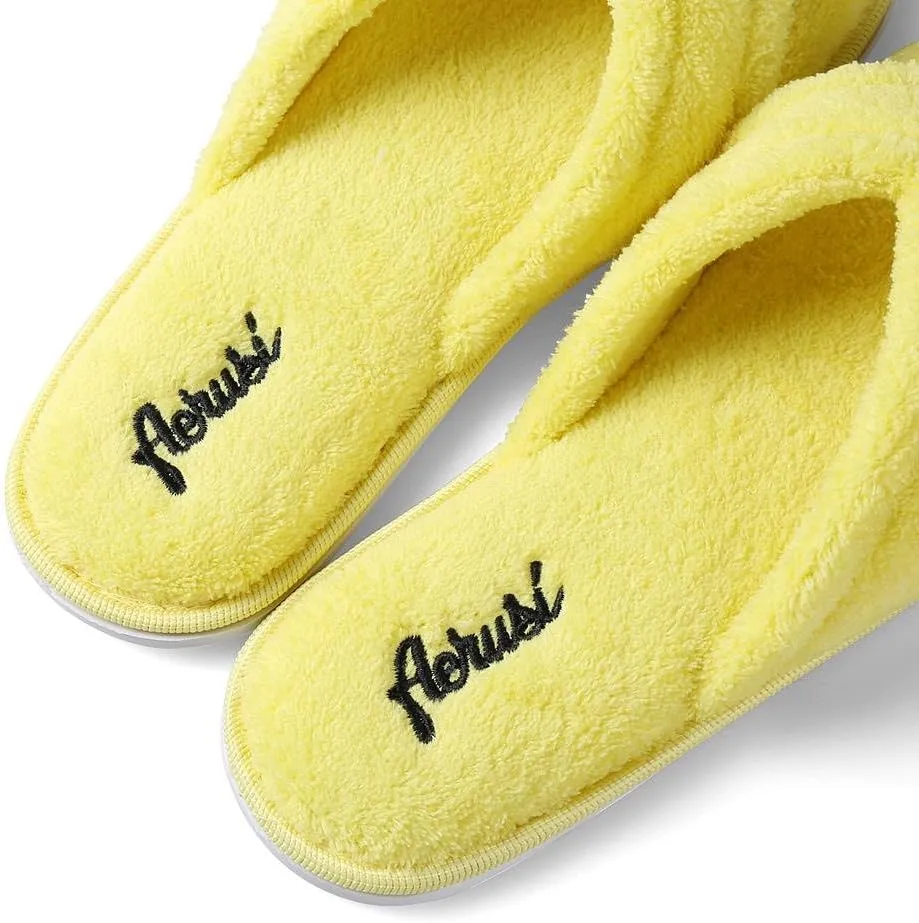 Women's Comfort Plush Lining Memory Foam Spa Thong Flip Flops House Indoor Slippers Anti Slip Sole