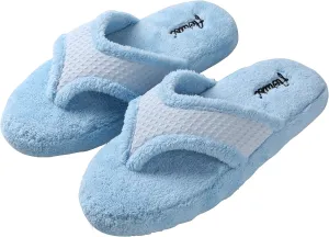 Women's Cozy Plush Microfiber Spa House Thong Slippers
