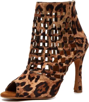 Womens Girls Dance Shoes Cut-out Ballroom Sandals Prom Evening Ankle Booties