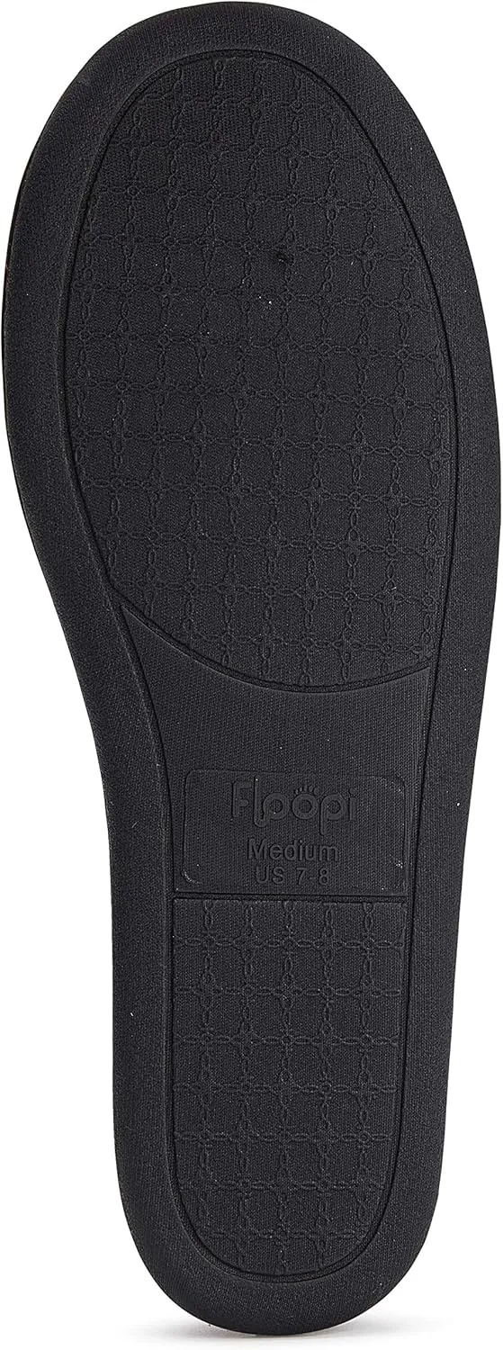 Womens Indoor/Outdoor Plush Velour Closed Back Slipper W/Memory Foam