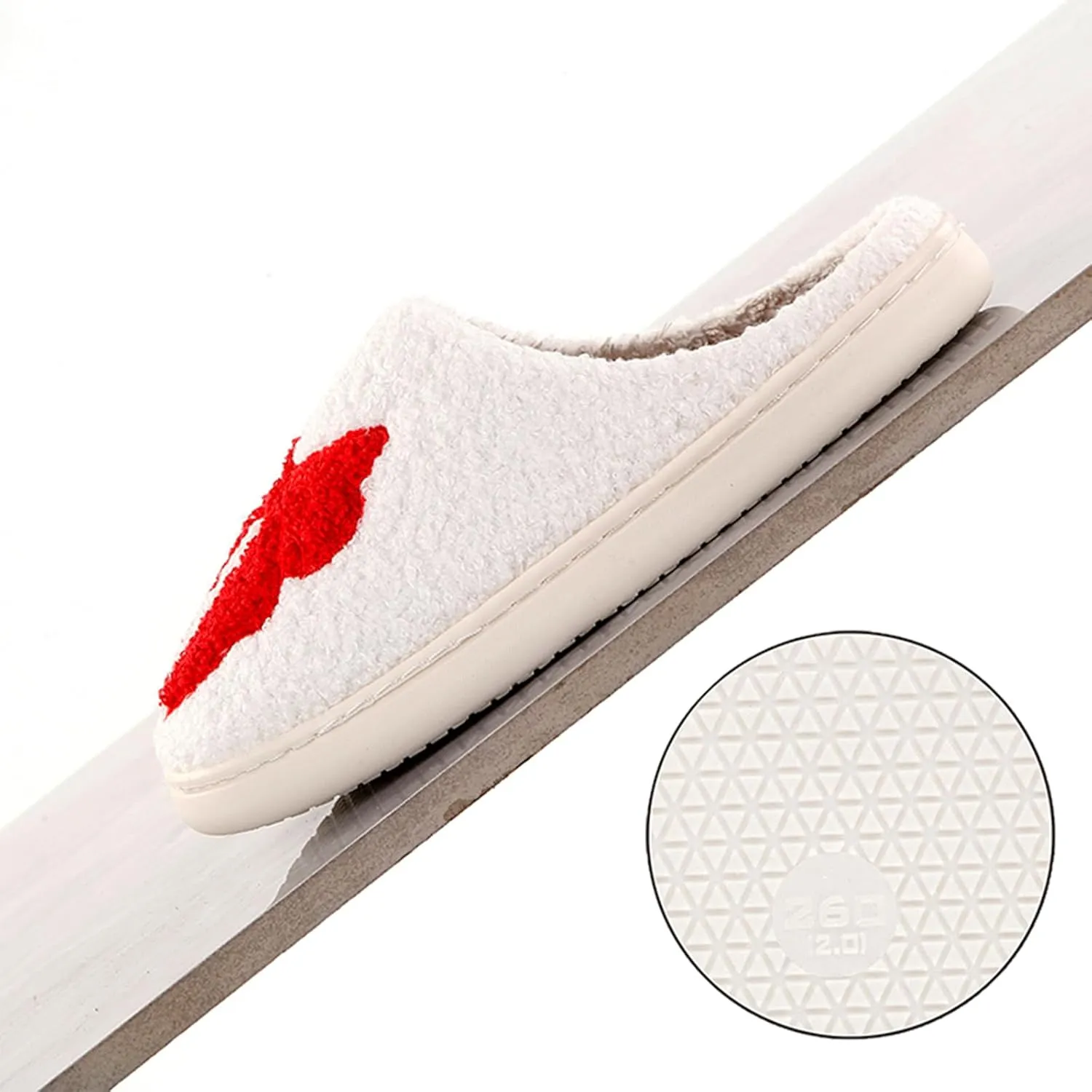 Women's Men's Cute Retro House Slippers Memory Foam Plush Fuzzy Indoor Shoes