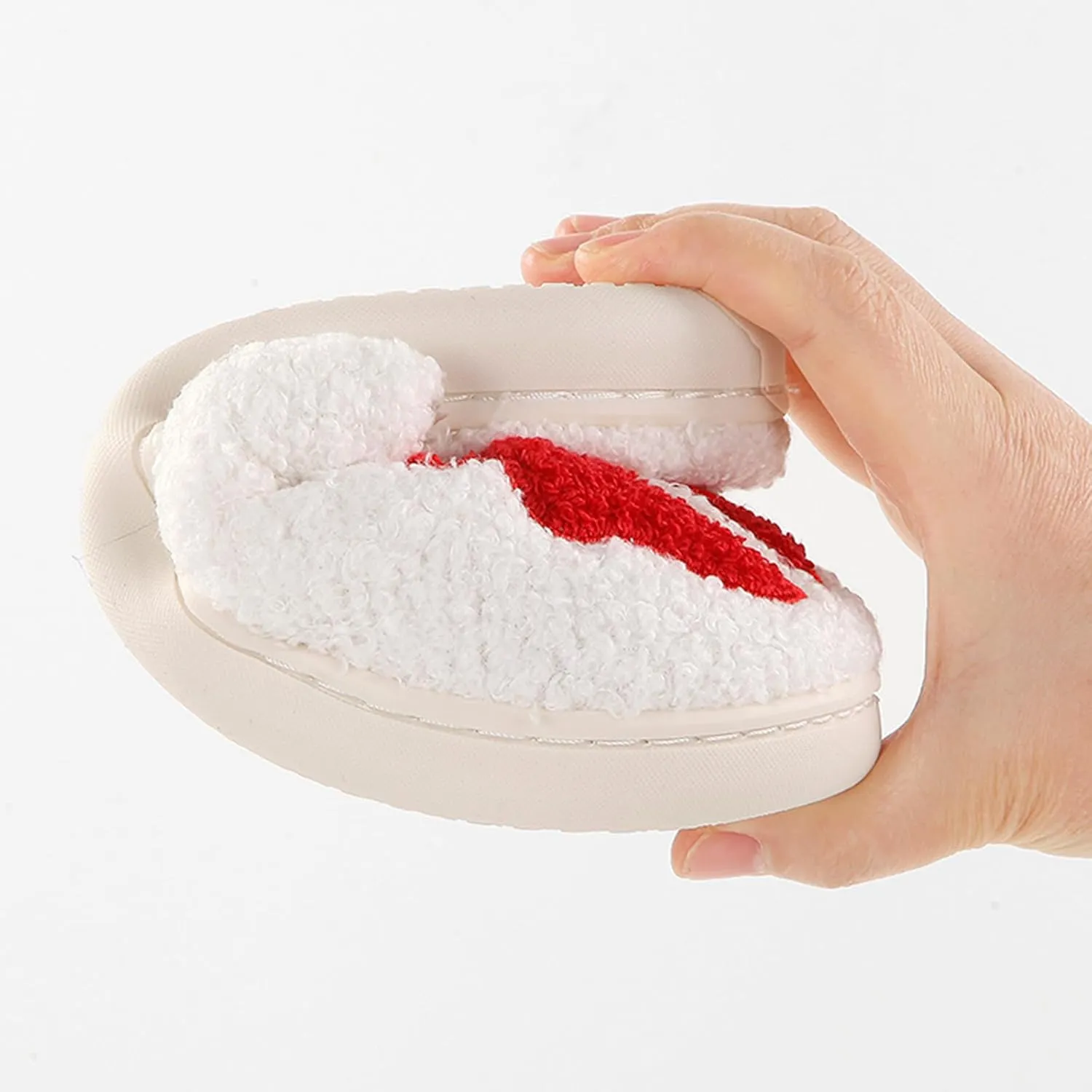 Women's Men's Cute Retro House Slippers Memory Foam Plush Fuzzy Indoor Shoes
