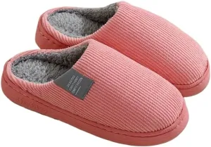 Women's Platform Indoor Slippers, Solid Color Plush Slippers