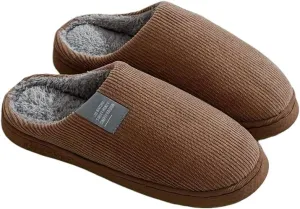 Women's Platform Indoor Slippers, Solid Color Plush Slippers
