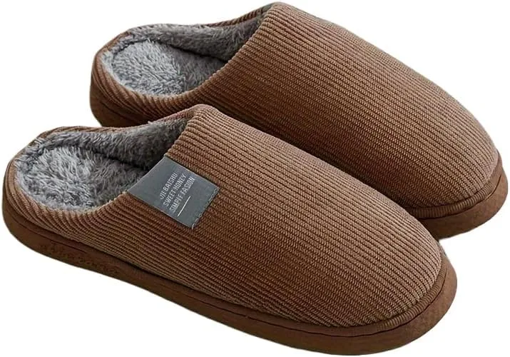Women's Platform Indoor Slippers, Solid Color Plush Slippers