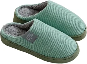 Women's Platform Indoor Slippers, Solid Color Plush Slippers