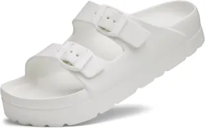 Women's Platform Sandals with Arch Support, Chunky Lightweight Foam Slip on Slides, Comfortable Summer Beach Sandals with Adjustable Buckle Women's Platform Sandals with Arch Support, Chunky Lightweight Foam Slip on Slides, Comfortable Summer Beach Sandals with Adjustable Buckle