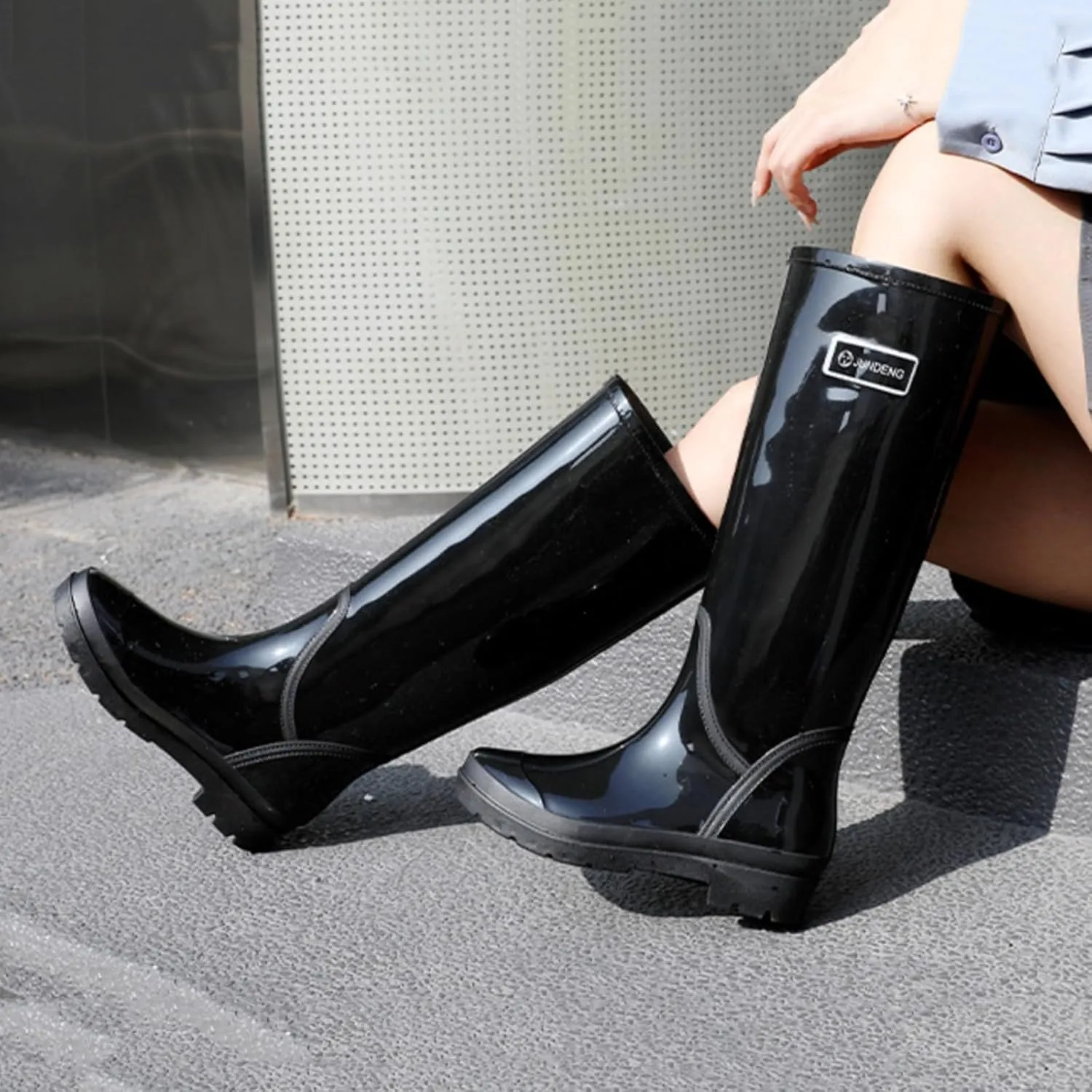 Womens Rubber Boots Womens Rain Boots Lightweight for Boating Fishing Gardening Farming Flat Rain Shoes