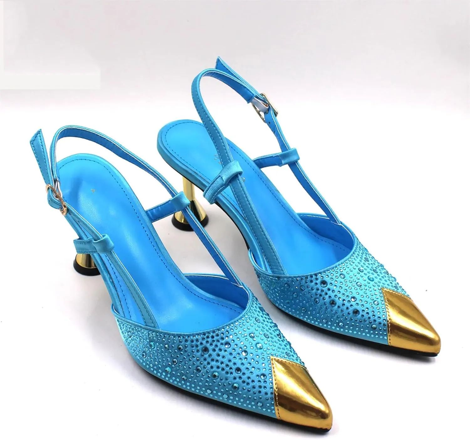 WomensSky Blue 2025 Italian Wedding Shoes Set Bridal Pumps and Matching Evening Bag Sweet Style Party Accessories