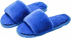 YILANLAN Women's slippers Simple slip-on slippers Leopard slippers Plush slippers Open-toe home sandals Summer slippers