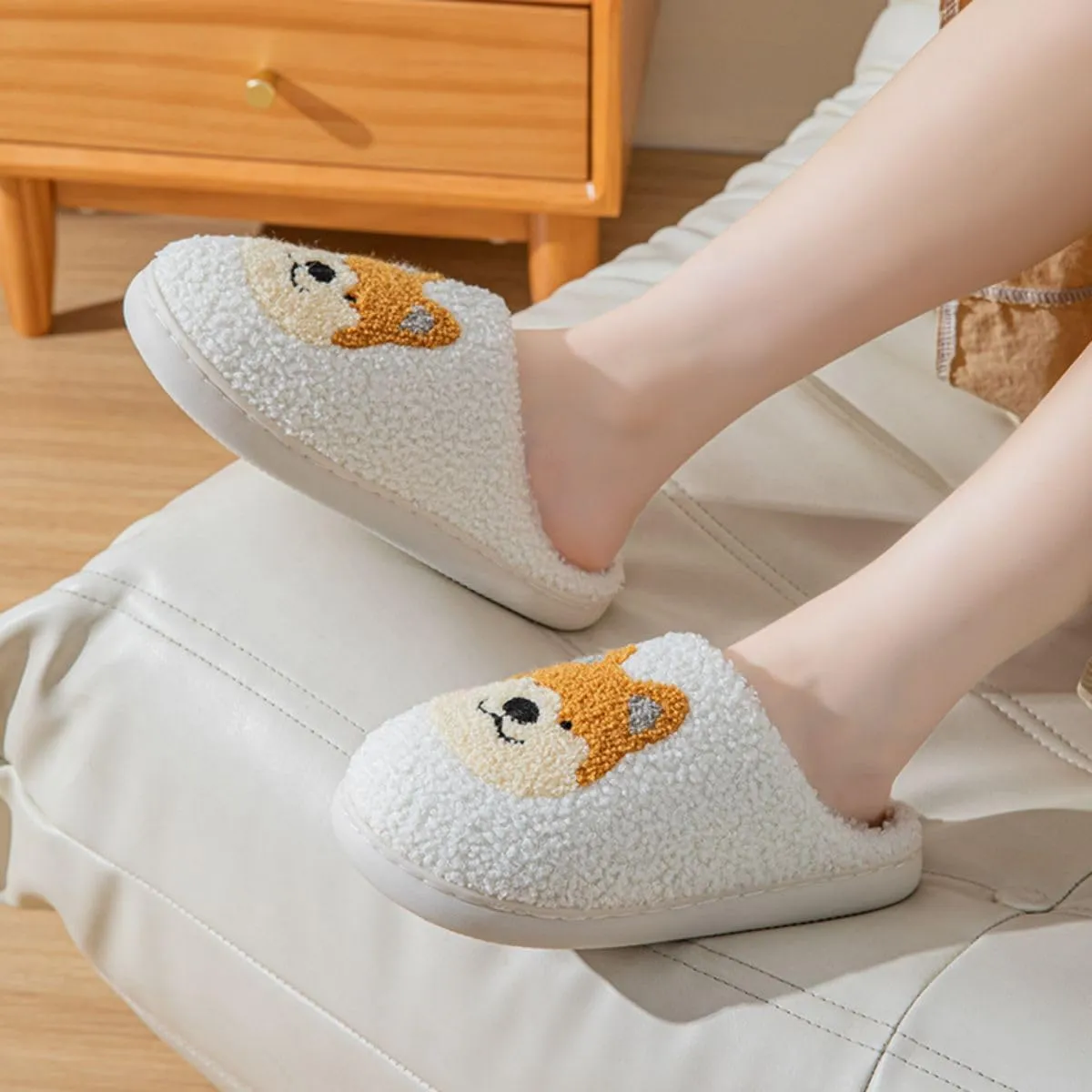 YJEUS Women's House Slippers - Fluffy Plush Memory Foam Indoor Slippers for Ladies