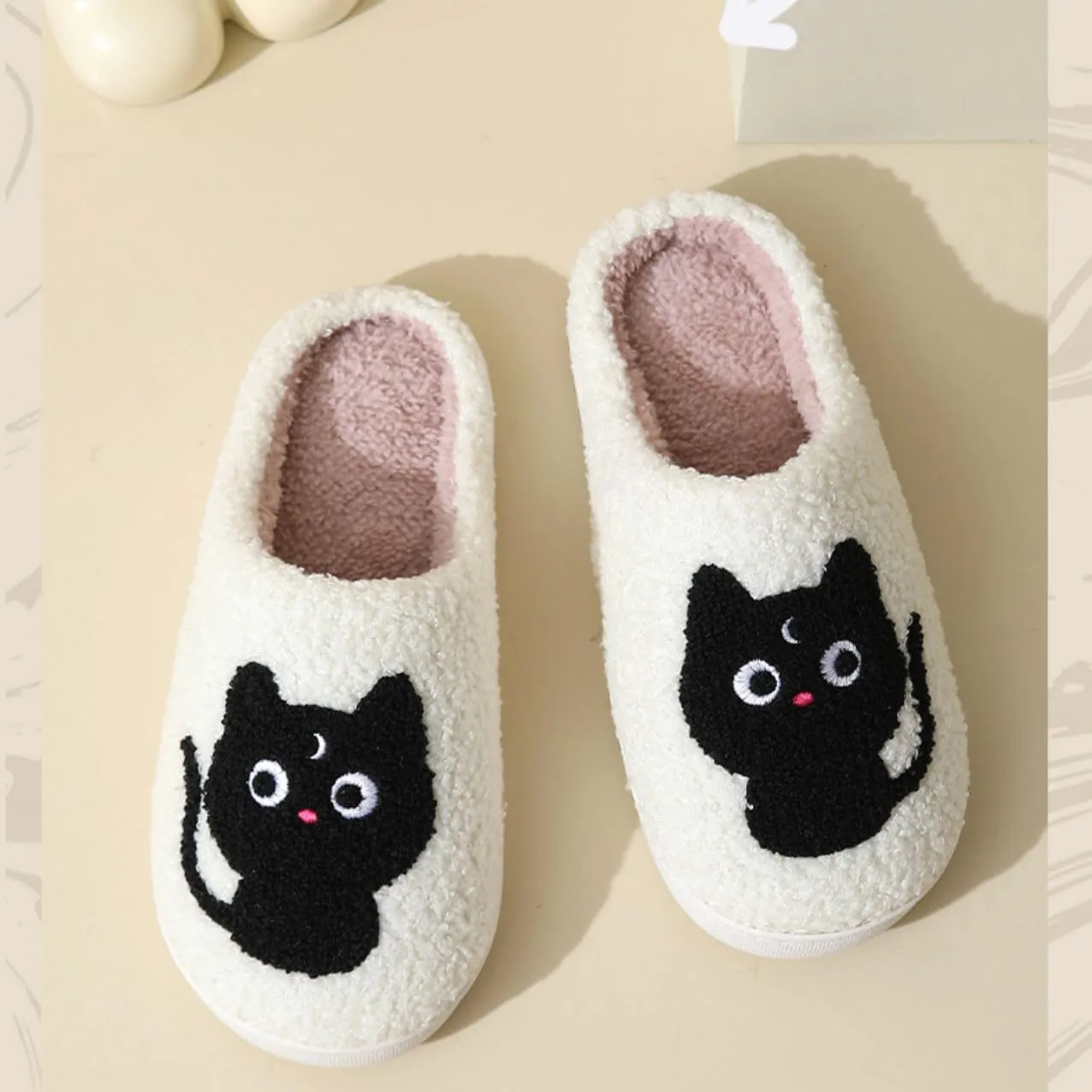 YJEUS Women's House Slippers - Fluffy Plush Memory Foam Indoor Slippers for Ladies