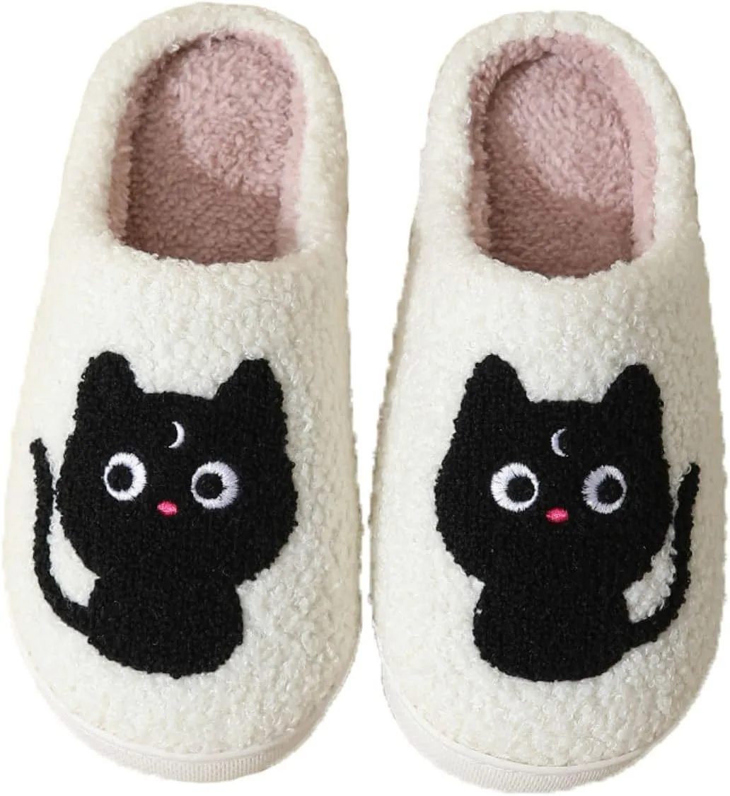 YJEUS Women's House Slippers - Fluffy Plush Memory Foam Indoor Slippers for Ladies